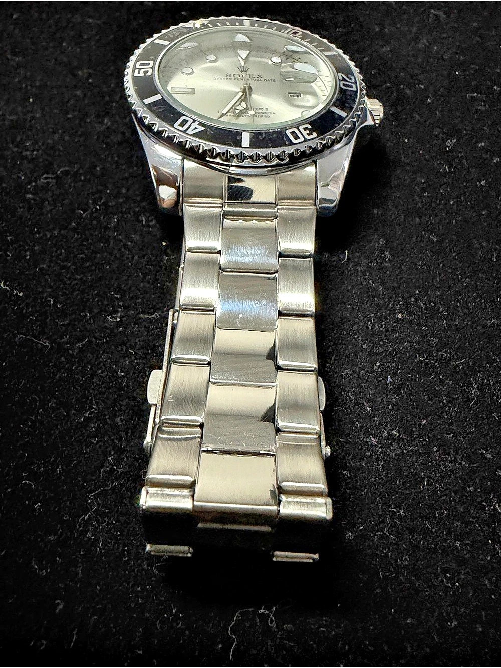 Submariner Date Silver & Black Dive Watch